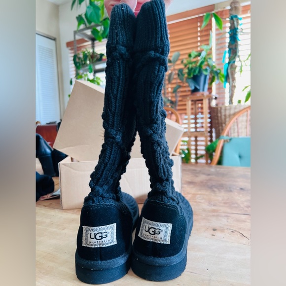 UGG Australia Classic Argyle Knit Boot Size8 USA 6.5 UK 39 EU - Picture 4 of 11